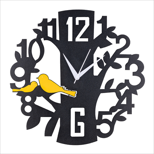 Black Analogue Metal Wall Clock
