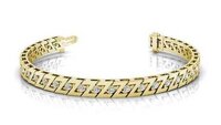 Real Diamonds Round Natural Diamond Men's Bracelet