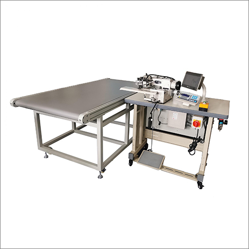 Curtain Blindstitch Hemming with Conveyor Workstation