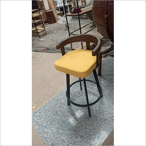 Eco-Friendly Wooden And Metal Bar Chair For Bar And Cafe