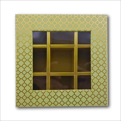 Dry Fruits Gift Box - Laminated Material, 7x7x2 Inches | Glossy Finish, Dust Resistant, Slim & Trendy Design, Durable