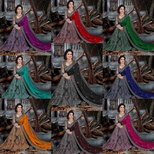 Exlclusive Designer Embrodery Women saree
