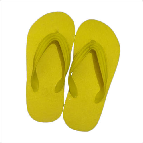 Rubber Plain Yellow Hawai Slipper