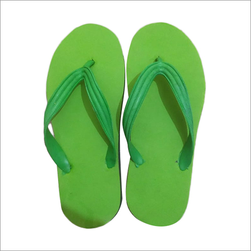 Rubber Plain Green Hawai Slipper