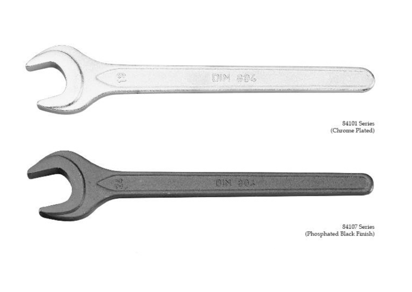 Single Ended Open Jaw Spanner (Chrome Plated / Finish)Balck