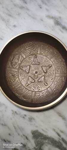 Singing Bowl with  Antique Buddha Design engraved