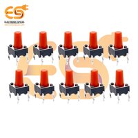 6 x 6 x 9.5mm Red color tactile momentary push button switches