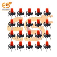 6 x 6 x 7.5mm Red color tactile momentary push buttons switches