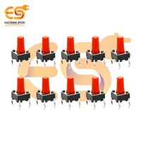 6 x 6 x 10mm Red color tactile momentary push button switches