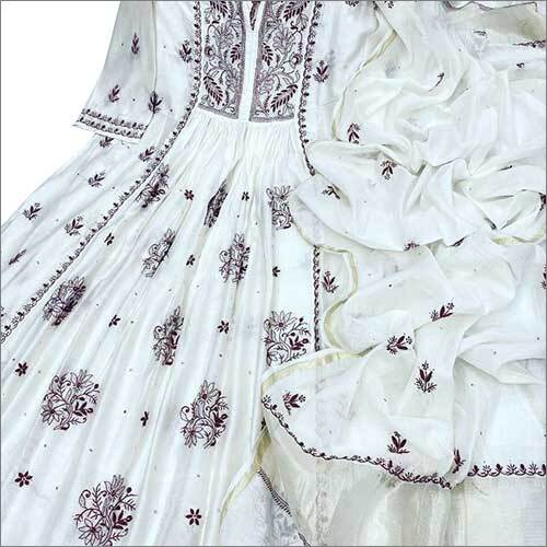 Indian Chikankari Printed Suit