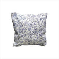 Printed Jute Cushion Cover - 100% Jute, 1.5x1.5 Feet, White Color | Seamless Finishing, Decorative Design, Machine Washable