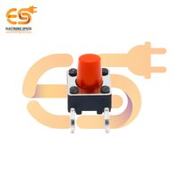 6 x 6 x 5mm Red color tactile momentary push buttons switches