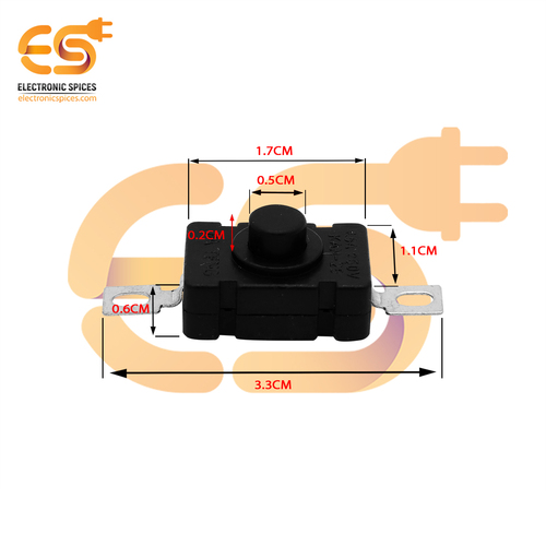 Black color KAN-28 8mm metal plate 1A 30V SPST self locking tactile switch