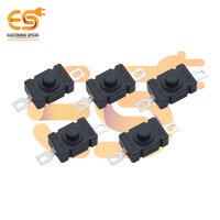 Black color KAN-28 8mm metal plate 1A 30V SPST self locking tactile switch