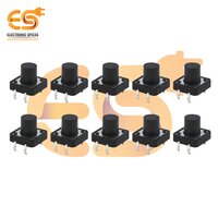12x12x10mm Black color tactile momentary push button switch