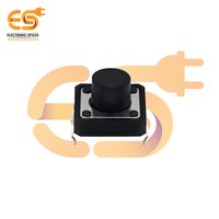 12 x 12 x 8mm Black color tactile momentary push button switch