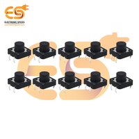 12 x 12 x 8mm Black color tactile momentary push button switch