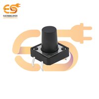 12 x 12 x 12mm Black color tactile momentary push button switch
