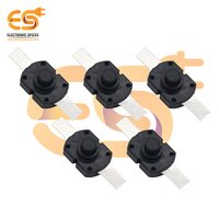 Black color 1612YD 9mm metal plate 1A 30V SPST self locking tactile switch