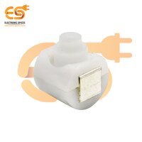 White color 12mm length round shape 1A 30V SPST self locking tactile switch