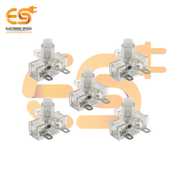 KY105C transparent 6mm metal plate 10A 250V SPST self locking tactile switch