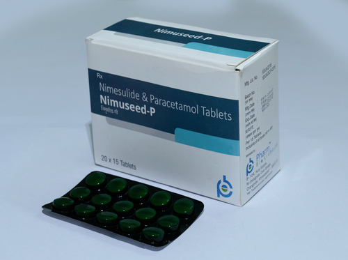 NIMUSEED-P TAB - Nimesulide 100 MG + Paracetamol 325 MG, Dark Green Oval Tablets for Easy Use, Fast Acting Pain Relief and Fever Reduction in Blister Pack of 10