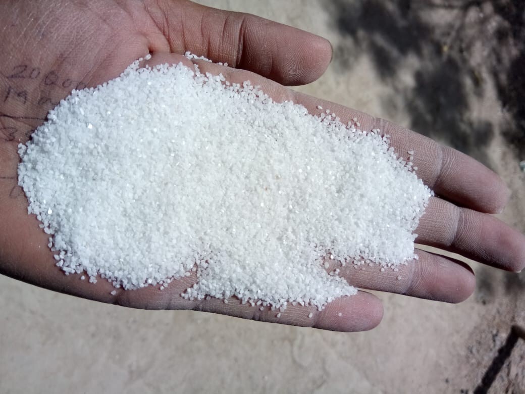 Supper white granular water wash dust free marble chips bulk quantity supply in india