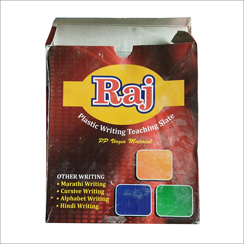 Plastic Writing Teaching Slate - Lightweight Plastic, Rectangular Shape, 5 Bright Colors, 3 Language Options, Easy to Clean and Reuse