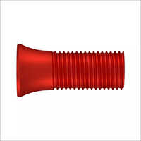 Red Conical Plastic Cylinder Fixture