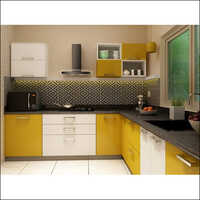 Residential L Shape Modular Kitchen