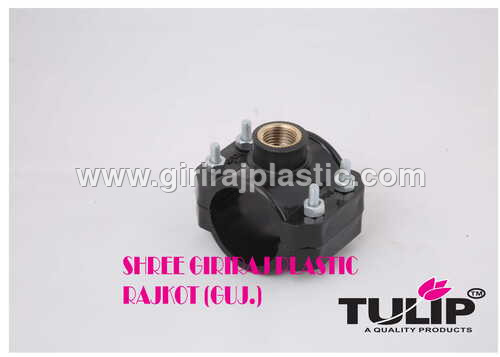 SERVICE SADDLE BLACK (HEAVY) - Polypropylene, Size 50mm to 160mm, Blue Color, Thickness 5mm to 10mm, Water Application, Weight 200g | High Pressure Ductile/HDPE Pipe Fitting