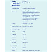 Hexyl Cinnamic Aldehyde - Colorless Liquid, Density: 0.96 G/ml, Boiling Point: 280-282â°c, Cas No: 101-86-0 | High Purity, Pleasant Aroma, Versatile Use