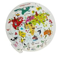 Ocean and Continents Map Jigsaw Puzzle