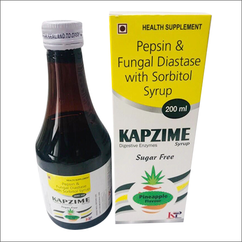 200ml Pineapple Flavour Pepsin And Fungal Diastase With Sorbitol Syrup
