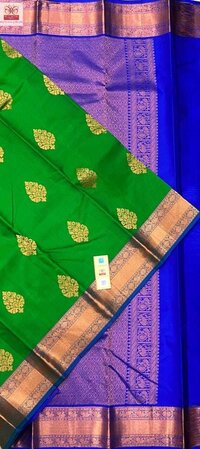 Pure Kanjivaram bridal wear gold jarie saree