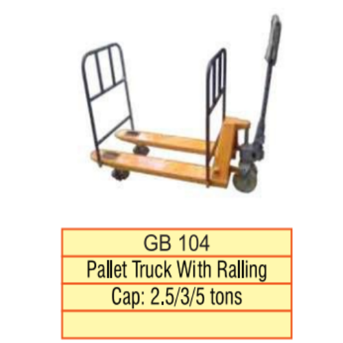 Pallet Truck With Railing