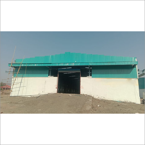 Blue-White Modular Prefabricated Warehouse Shed