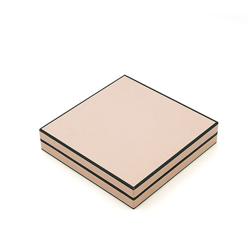 Designer Paper Jewelry Box - 160mm x 160mm x 34mm | Customized Square Shape, FSC Verified Material, Handmade with Satin Liners and Alligator Pattern Embossing for Luxury Gift Packaging