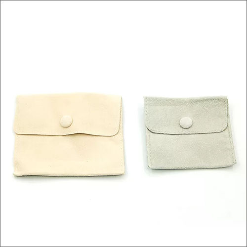 Flap Open Velvet Bag Jewellry Pouch With Press Button