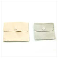 Flap Open Velvet Bag Jewellry Pouch With Press Button