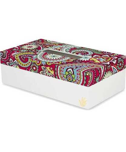 Tissue Paper Box - MDF Board, 5x5x3 Inches, Multi-Color | Modern Arts Style, Easy To Clean, Printed Finish, Indian Regional Style
