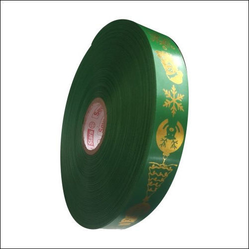 Green Printed Satin Ribbon