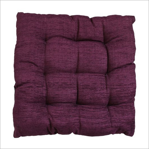Purple Cotton Square Cushion 14X2.5 Inch