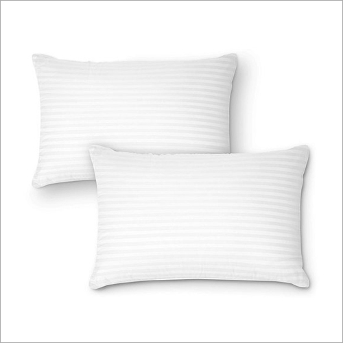 Rectangular White Pillow - Polyester Fibre Filling, 16 x 24 Inches, Plain Cover, Soft Cotton, Ideal for Home & Office Use - Versatile Comfort Accessory