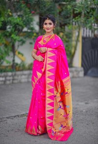 Kajukatri paithani saree