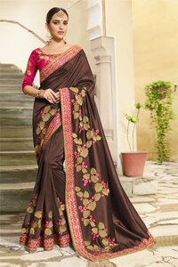 Exlclusive Designer Party Wear Embroidery Women Saree