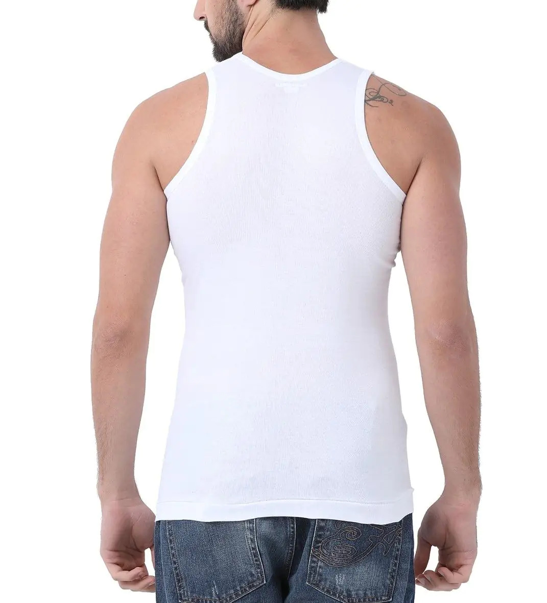 Mens White Vest RN pack of 10
