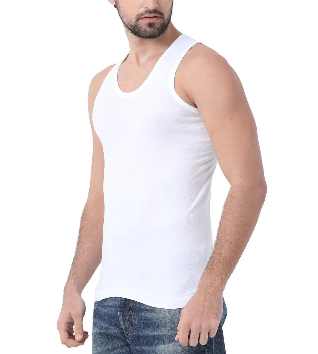 Mens White Vest RN pack of 10