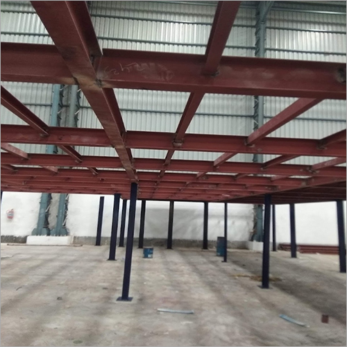 Red Silver Industrial Mezzanine Structure