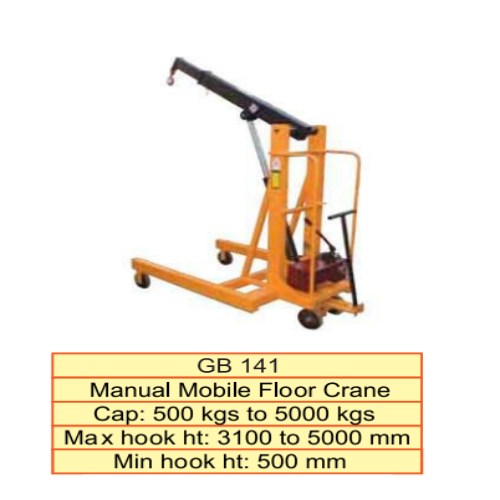 Manual Mobile Floor Crane